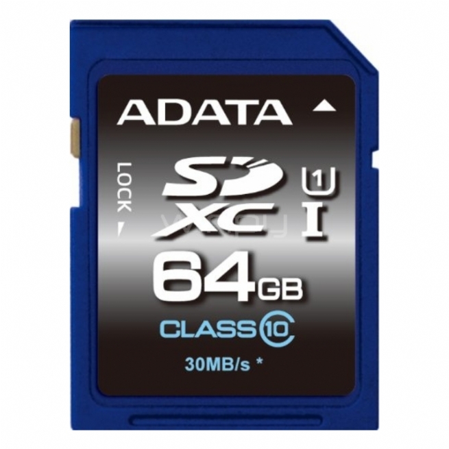 Tarjeta de memoria SDXC Adata 64 Gb Class 10 Uhs-I-Cl