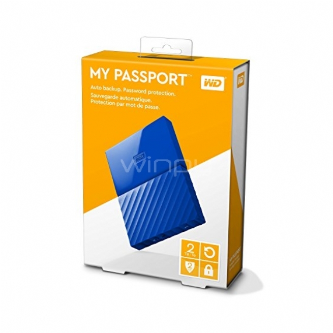 Disco duro portátil de 2TB My Passport  Western™Blue