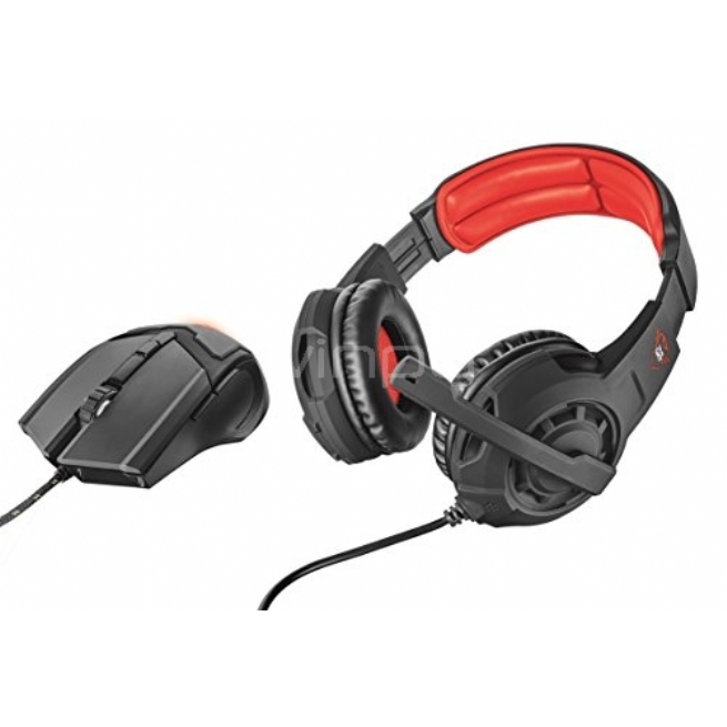 Pack Trust Gaming GXT 784 Auriculares + mouse gaming