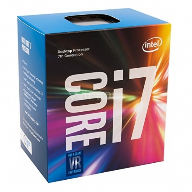 Procesador Intel Core i7-7700 Kaby Lake (LGA1151, 3.6 GHz hasta 4.2 GHz, 4 Cores)