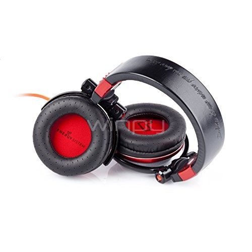 Auriculares Energy Sistem DJ 700 Porta Edition - ajustables, color negro/rojo