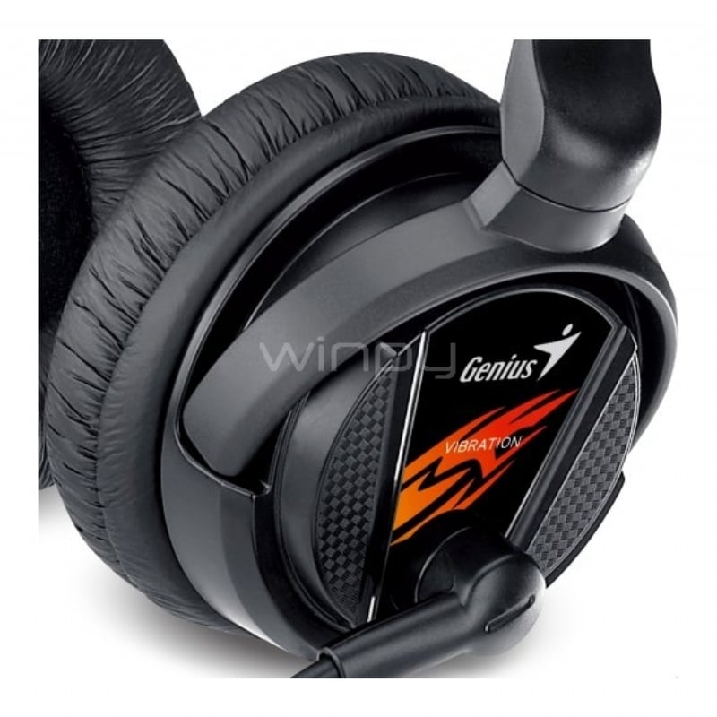 Audífonos Gamer Genius HS-G500V (Micrófono - Jack 3,5 - Negro/Rojo)