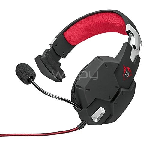 Audífonos Gamer Trust GXT 321 (Micrófono - Jack 3,5 - Negro/Rojo)