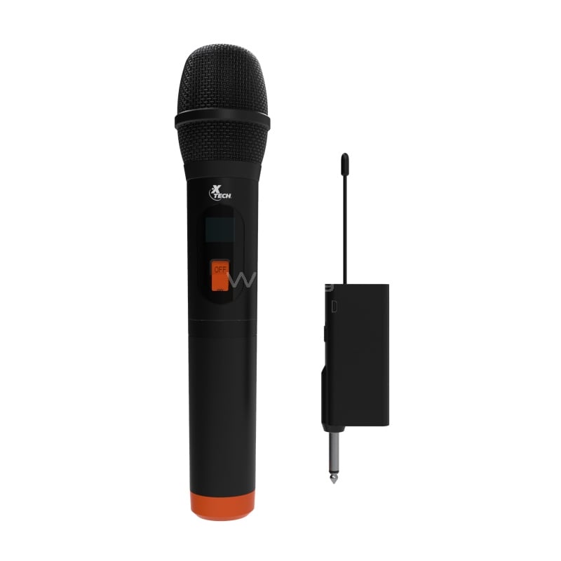 Micrófono Xtech Bi-Direccional Inalámbrico (RF de hasta 25mts, Negro)