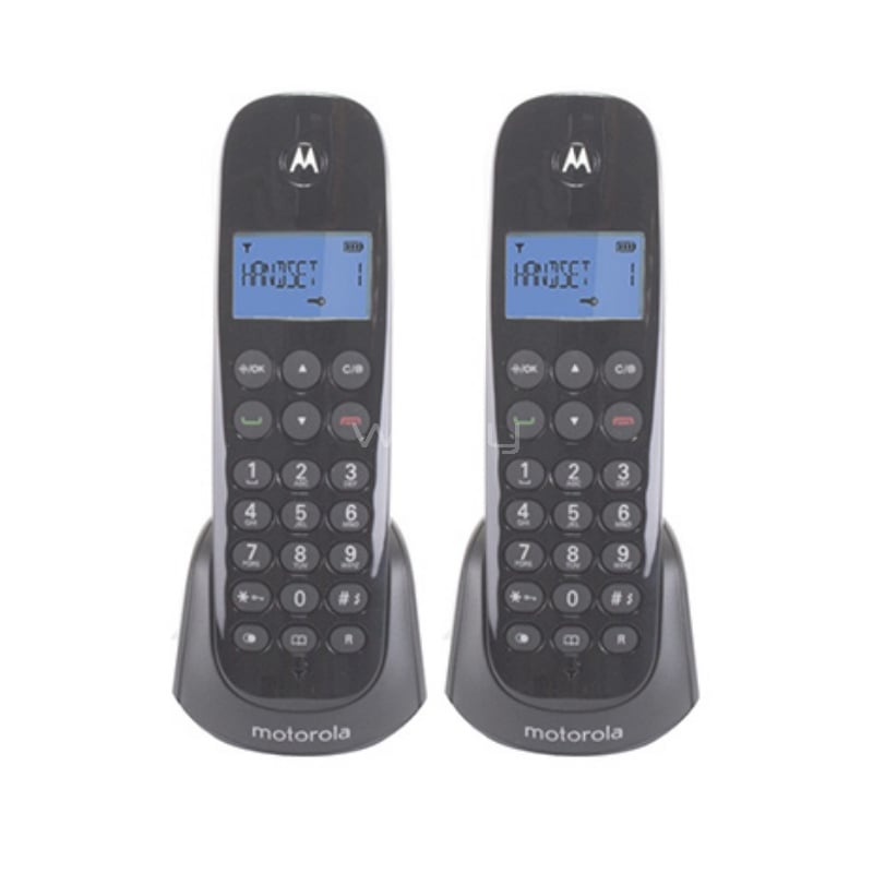 Kit Teléfono Digital Motorola M700 Inalámbrico (2 unidades, Negro)