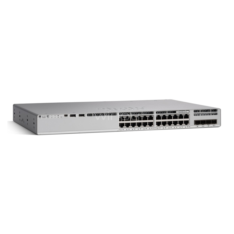 Switch Cisco Catalyst 9200L de 24 puertos (Gigabit Ethernet, PoE+, 56 Gbps, 4x1G)