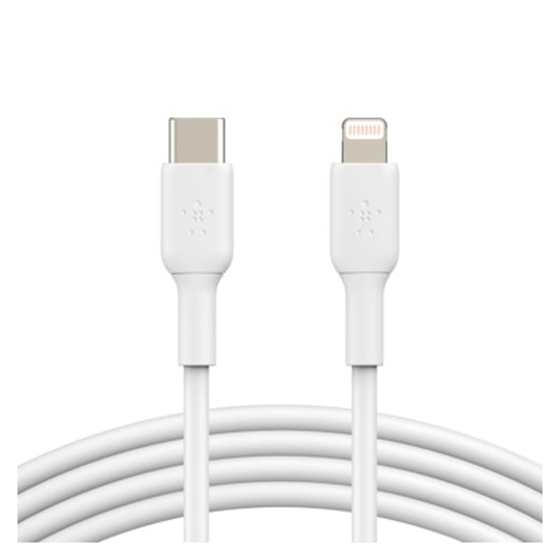 Cable Belkin de USB-C a Lightning de 1 Metro (MFi, Blanco)