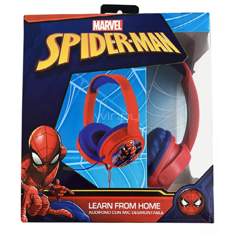Audífonos Marvel Spiderman con Micrófono para Chat (Jack3.5mm)