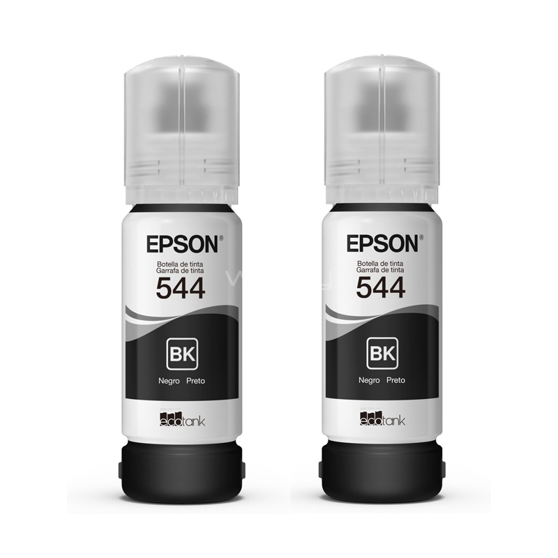 Pack de Botellas Tintas Epson T544 EcoTank (2 unidades, Negro)