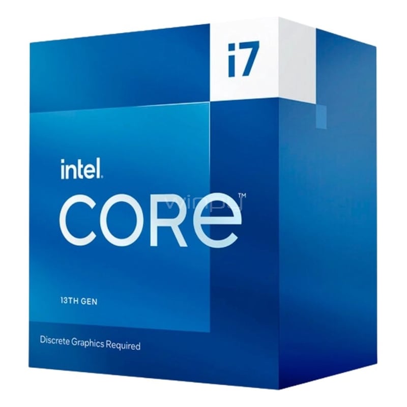 Procesador Intel Core i7-13700F Raptor Lake (LGA1700, 16 Cores, 24 Hilos, 2.1/5.2GHz, Sin Video)