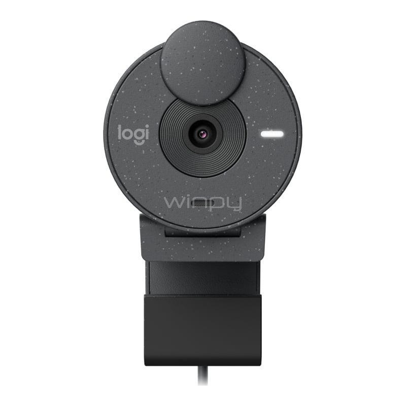 Webcam Logitech BRIO 300 (1080p@30fps, 2MP, Micrófono, USB-C, Grafito)