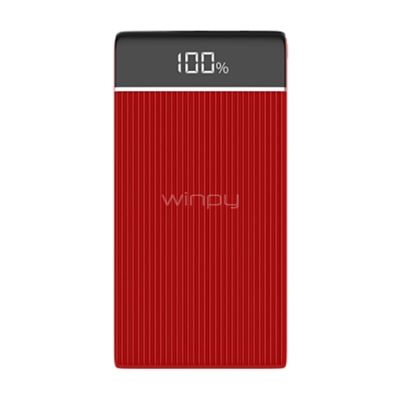 Batería Externa Wesdar S99 de 10.000 mAh (USB-A x2, Rojo)