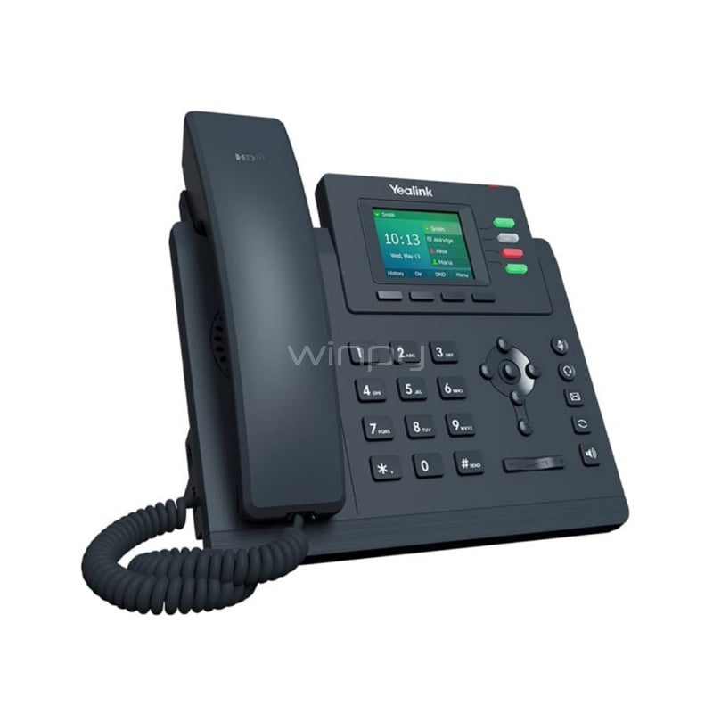 Teléfono IP Yealink SIP-T33G Pantalla a Color (Conferencia de 5 vías, 4 líneas, Gigabit, Voz HD, PoE)