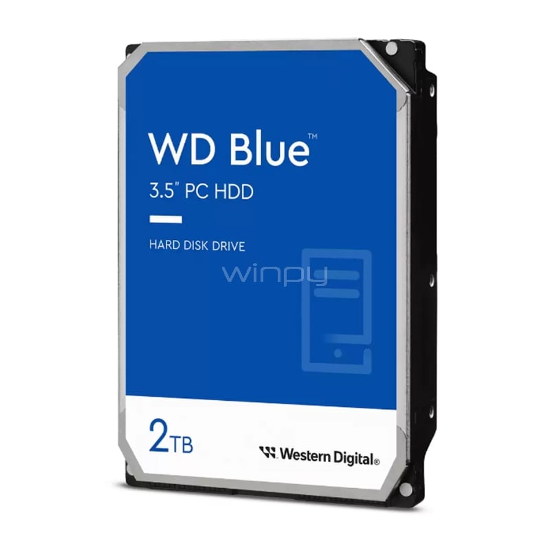 Disco Duro Western Digital Blue de 2TB (3.5“, SATA , 5.400rpm, Caché 64MB)