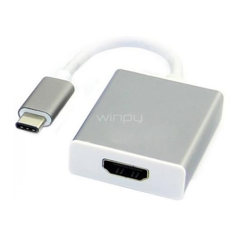 Adaptador USB-C a HDMI GTC Ribbon (Windows/MAC, Full HD, Blanco)