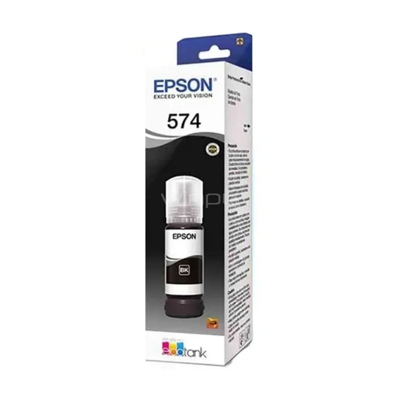 Botella de Tinta Epson T574 para EcoTank L8050/ L18050 (70ml, Negro)