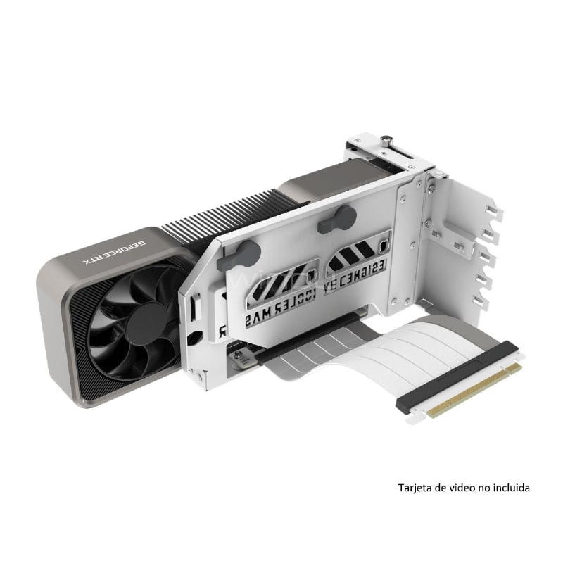 Kit Soporte Vertical Tarjeta de Video Cooler Master V3 (Cable PCIe de 16.5cm, Blanco)