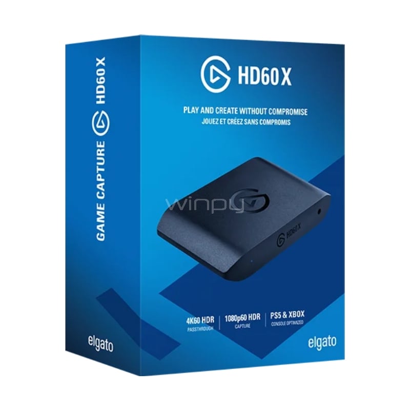 Capturador Streaming Elgato HD60 X (4k, HDR, HDMI, USB 3.0)