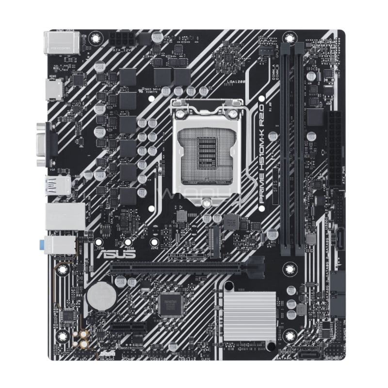 Placa Madre Asus PRIME H510M-K R2.0 (LGA1200, DDR4 2133/3200MHz, M.2, MicroATX)