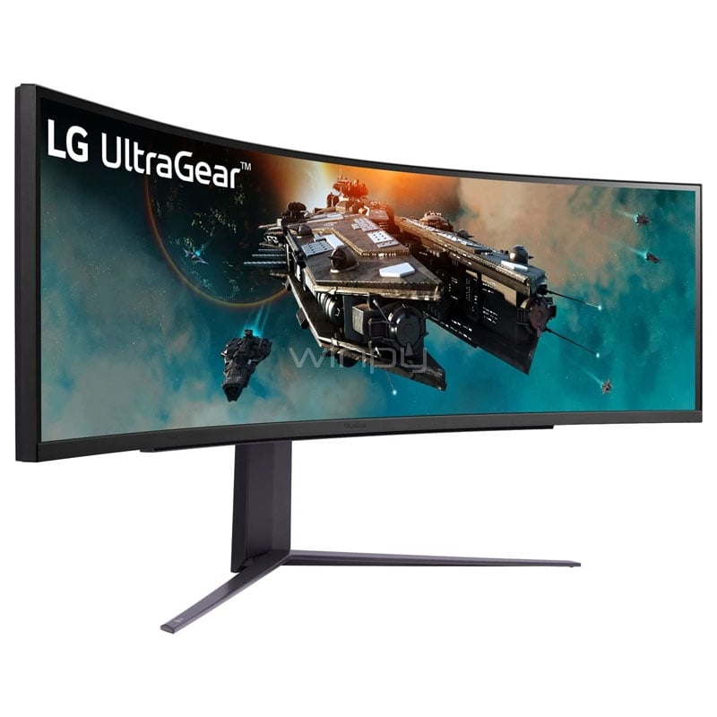 Monitor Gamer LG UltraGear de 49“ Curvo (VA, Dual QHD, 240Hz, 1ms, D-Port+HDMI, FreeSync, Vesa)