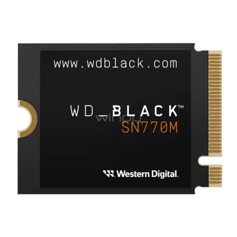 Unidad de Estado Sólido Western Digital Black SN770M de 1TB (NVMe M.2 2230, PCIe 4.0, Hasta 5.000MB/s)