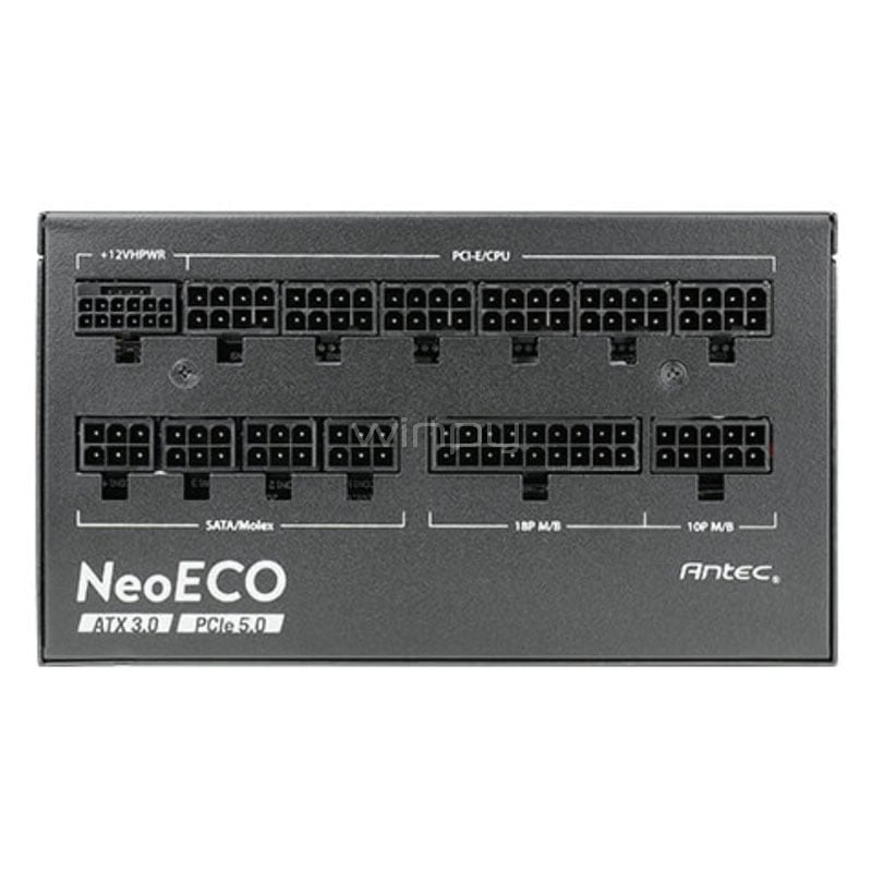 Fuente de Poder Antec NeoEco NE850G M de 850 Watts (Full Modular, Certificada 80+ Gold, ATX)