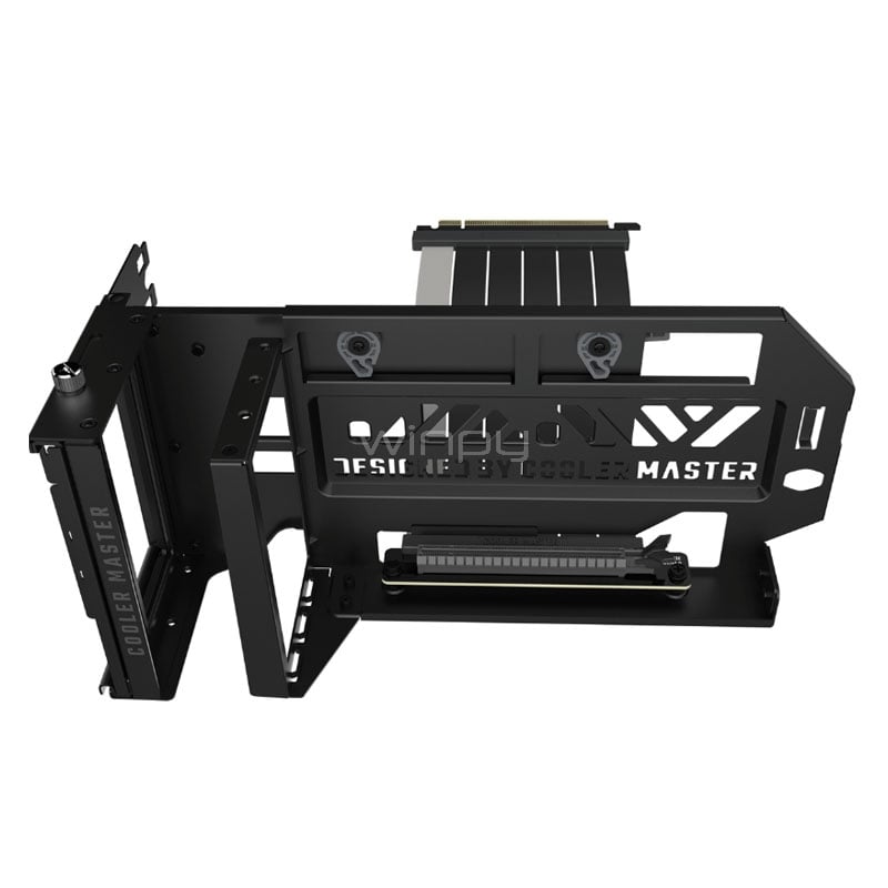 Soporte para Tarjeta Vertical Cooler Master Kit V3con Riser (GPU 90°, PCI-E 4.0, Cable 16cm, Negro)