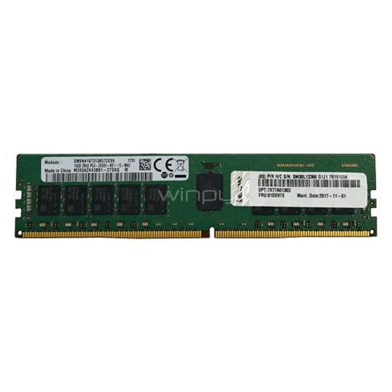 Memoria RAM Lenovo ThinkSystem de 32GB (Intel, TruDDR4, 3200MHz, 2Rx8 1.2V, RDIMM)