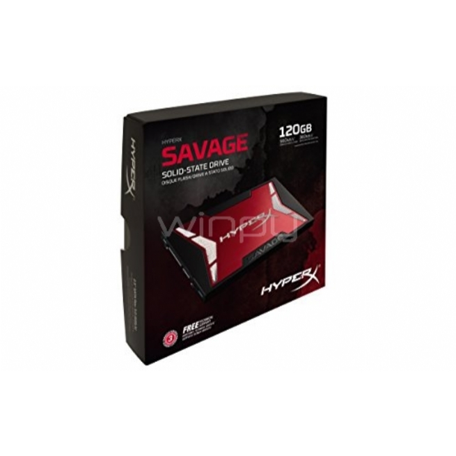 Disco duro sólido externo Kingston HyperX Savage SSD (120GB SATA 3 2,5, 7 mm)