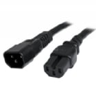 Cable 91cm 14 AWG Adaptador Jumper Bridge IEC C14 a IEC C15 para Servidor UPS  - StarTech