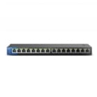 Switch Linksys LGS116P de 16 Puertos (Gigabit Ethernet, 32 Gbps, PoE+, 50 W)