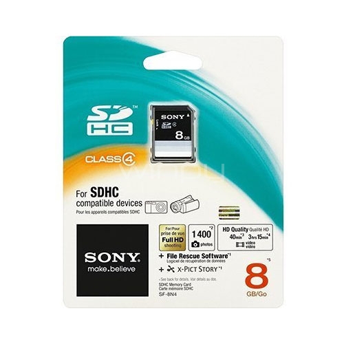 Tarjeta de memoria Sony SDHC de 8 GB (Clase 4)