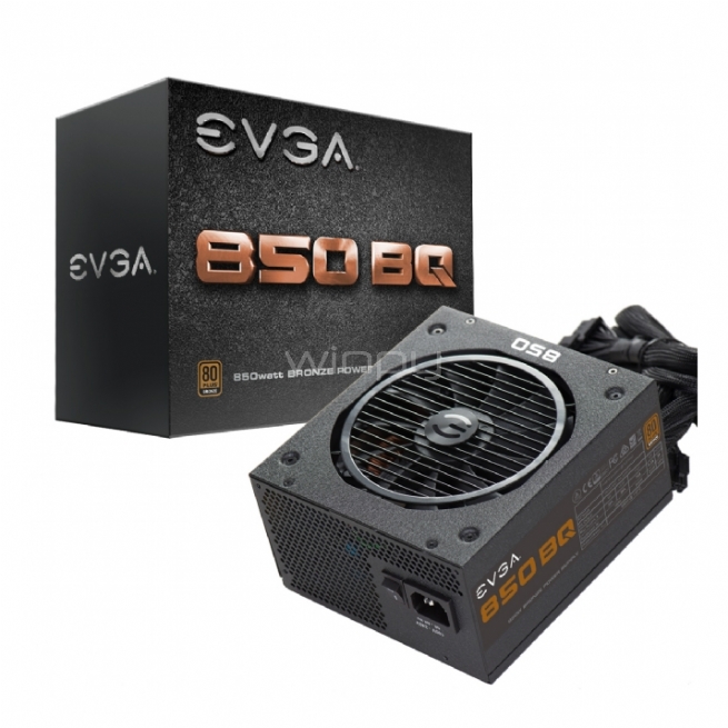 Fuente de poder EVGA 850W Certificada (110-BQ-0850-V1)