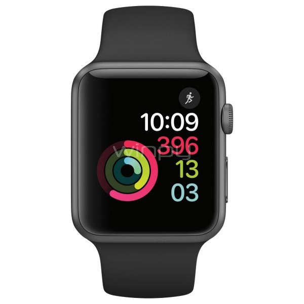 Apple Watch Series 1, 42 mm, gris espacial / correa deportiva negra