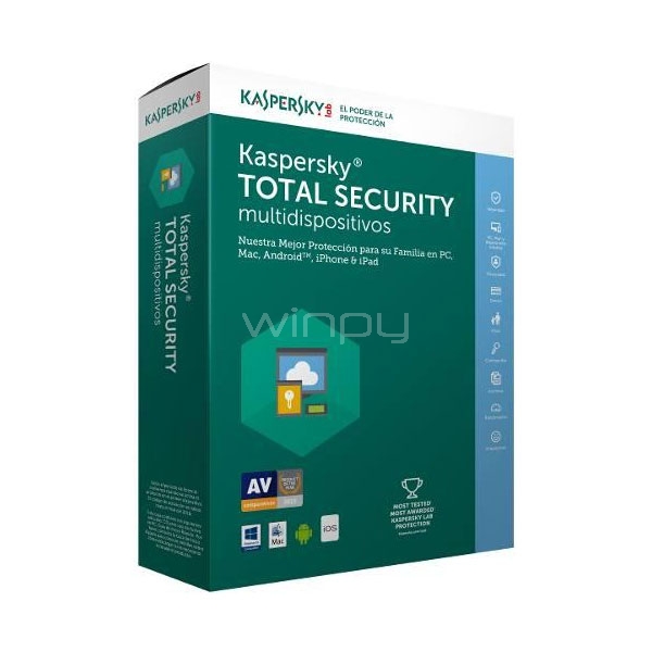 Kaspersky Total Security multidispositivos 3+1 usuario 1 año KL1919DBDFS