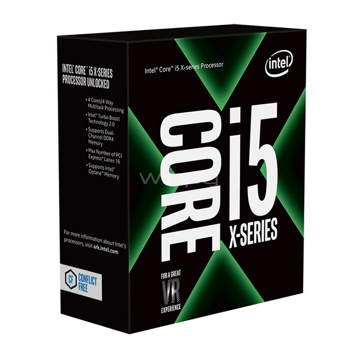 Procesador Intel Core i5-7640X X-series (LGA2066, 4,0 Ghz, QuadCore, UNLOCKED)