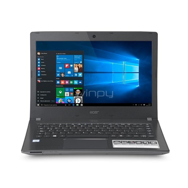 Notebook Acer Aspire E5-475-592U (i5-7200U, 4GB DDR4, 500GB HDD, Pantalla 14 HD, Win10) - Reembalado