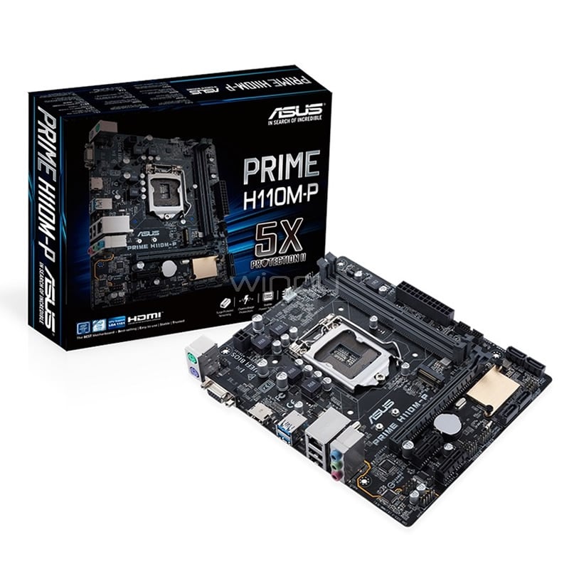 Placa Madre Asus Prime H110M-P (LGA1151, DDR4 2400/2133, M2, mATX)