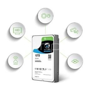 Disco duro interno Seagate SkyHawk ( 10TB para 1-64 sistemas de videovigilancia, 64 MB caché)