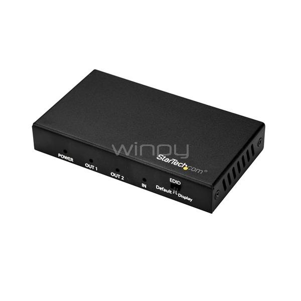 Adaptador Startech Splitter Multiplicador HDMI a 2 puertos HDMI (4K, 60Hz)
