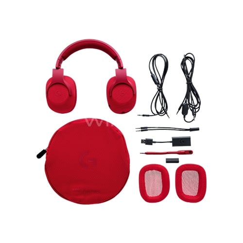 Audífonos Gamer Logitech G433 con sonido envolvente 7.1 con micrófono (Rojo)