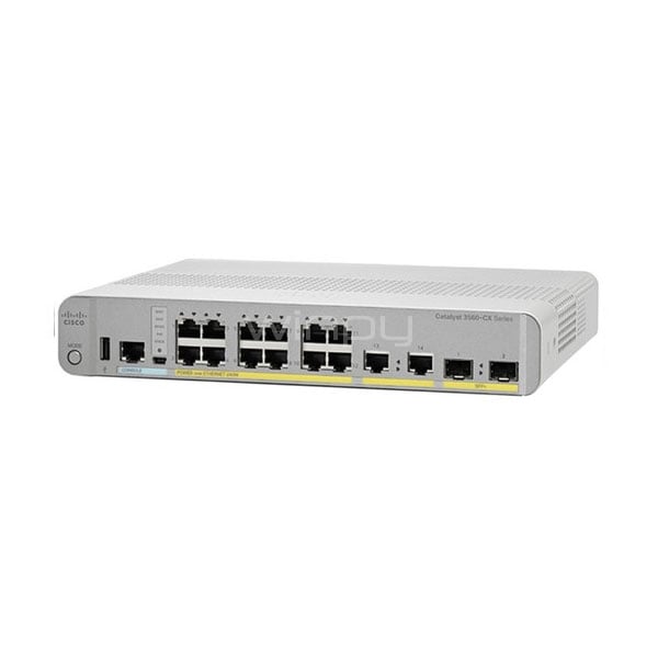 Switch Cisco Catalyst 3560CX-8PC-S (Gestionado, 8x 10/100/1000, 2x PoE, 2x Gigabit SFP)
