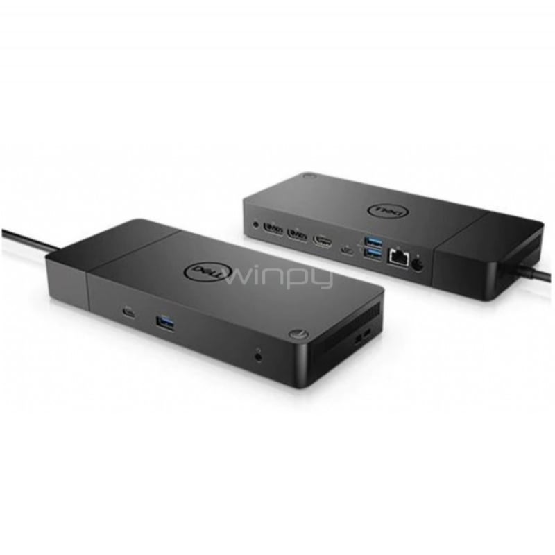 Estación de Acoplamiento Dell WD19-130W USB-C (Audio In/ Out, USB-A 3.1, D-Port, HDMI, LAN, PD 90W)