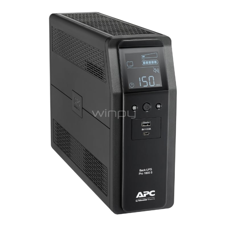 UPS APC Back Pro 1600 S Interactiva (1.6kVA/960W, 230V, AVR, 8 Salidas C13)