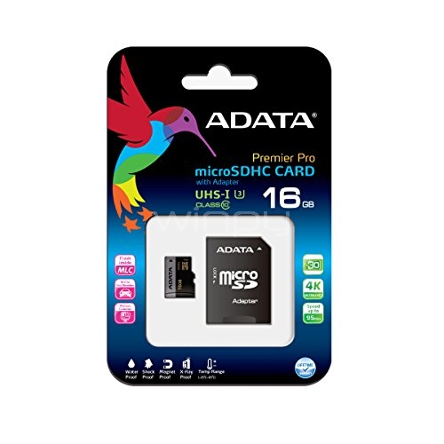 Tarjeta de memoria Adata MicroSDXC, 16GB, Class 10
