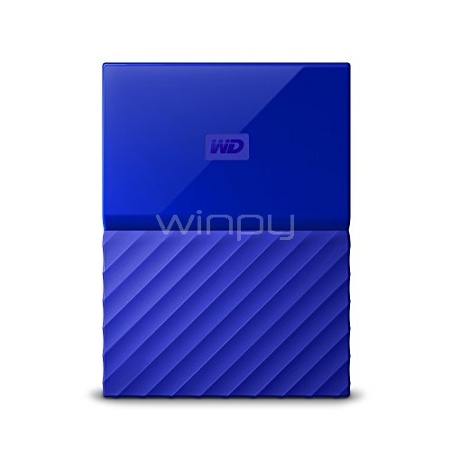 Disco duro portátil Western Digital My Passport de 1TB (USB 3.0, Azul)