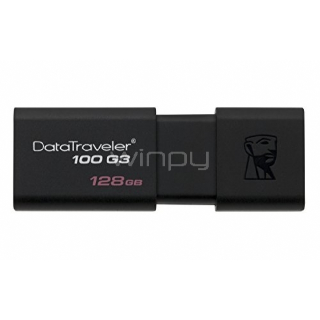 Pendrive Kingston DataTraveler 100 G3 de 128GB (USB 3.0, Negro)