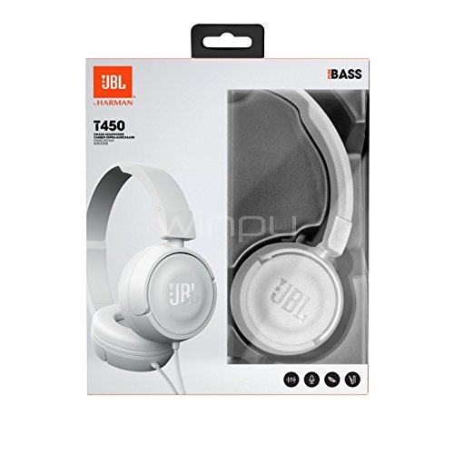 Auriculares JBL T450 -  supraaurales, color blanco