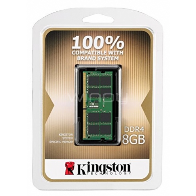 Memoria 8GB para notebook Kingston 2133MHz DDR4 - KCP421SS8/8