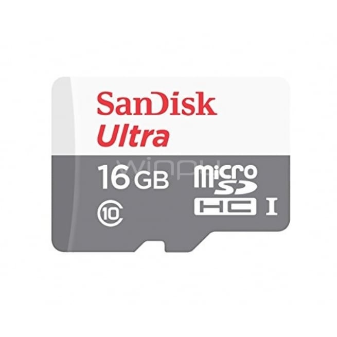 Tarjeta memoria microSD de 16 GB, ultra SDHC, Clase 10 UHS-I, SD + adaptador SD